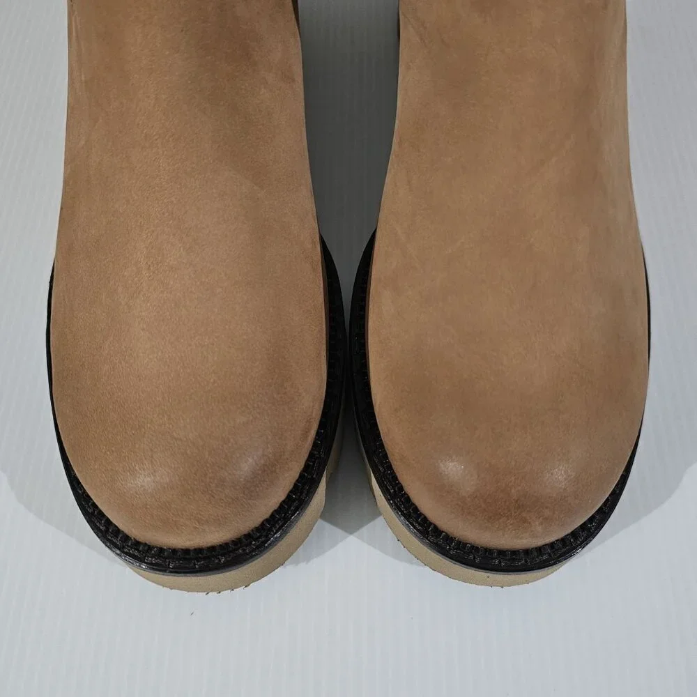Paul Green Shasta Chelsea Ankle Boot UK Size 7 Sahara Tan Nubuck Pull On NEW